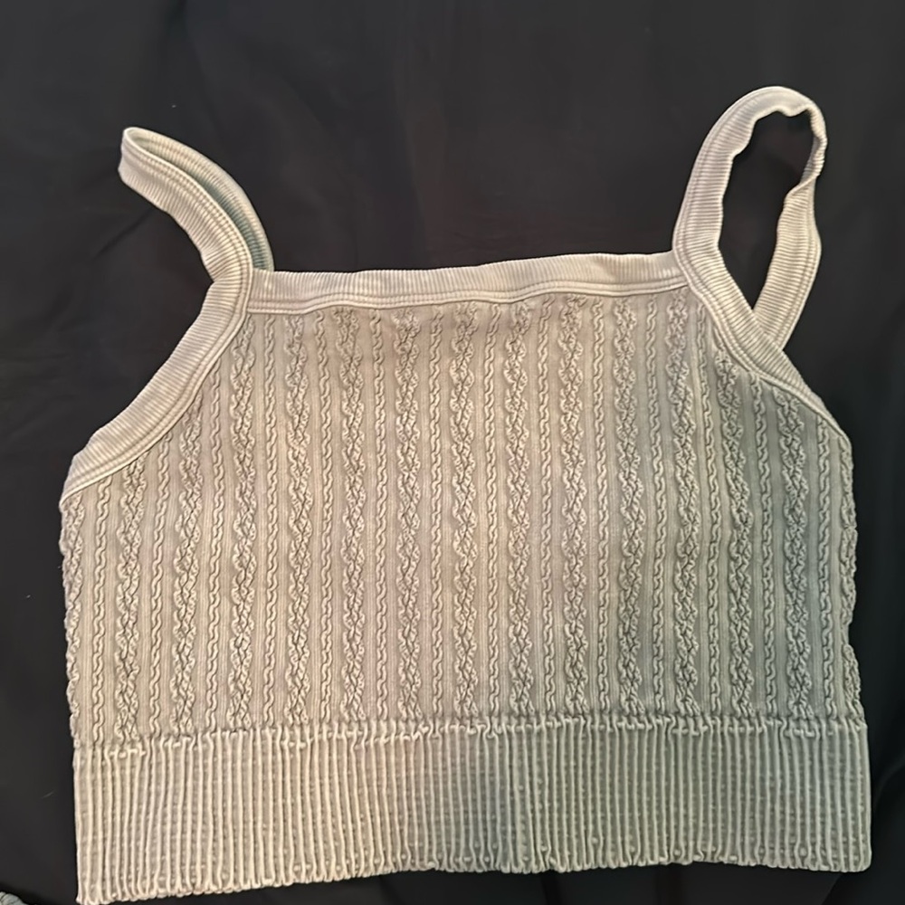 Cable knit bralette